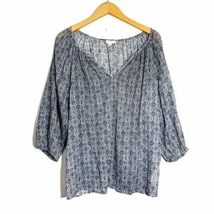 Soft Joie 3/4 Sleeve V Neck Blouse Medium